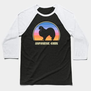 Japanese Chin Vintage Sunset Dog Baseball T-Shirt